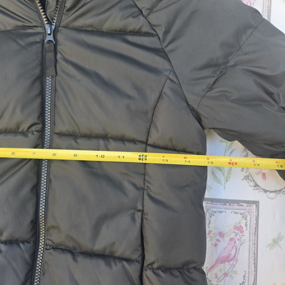 Swiss Tech Kids Black Puffer Jacket S 6-6X Warm Fleece Lined Hooded Winter Coat - Picture 11 of 12
